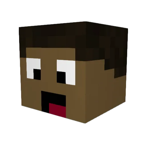 gicikacab Minecraft avatar head, 3D render