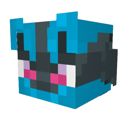 gicky Minecraft avatar head, 3D render
