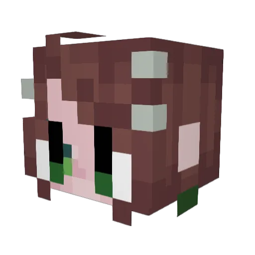 giddy11style Minecraft avatar head, 3D render