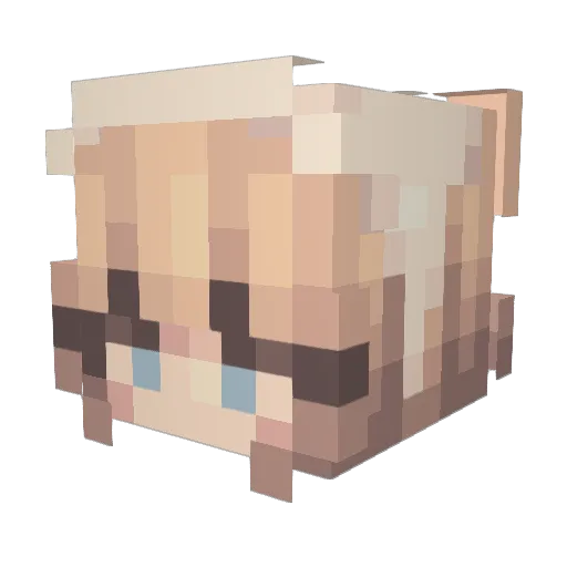 giddyballer Minecraft avatar head, 3D render