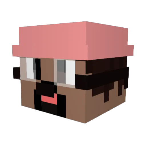 gidemvp Minecraft avatar head, 3D render