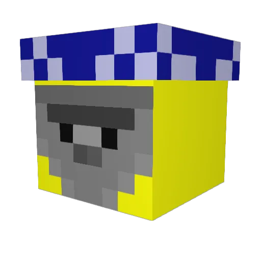 gideyun Minecraft avatar head, 3D render