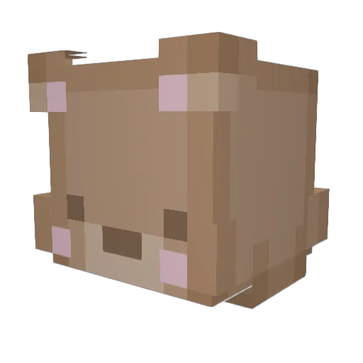 giebear Minecraft avatar head, 3D render