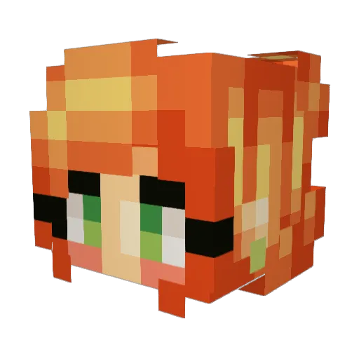 giemsch Minecraft avatar head, 3D render
