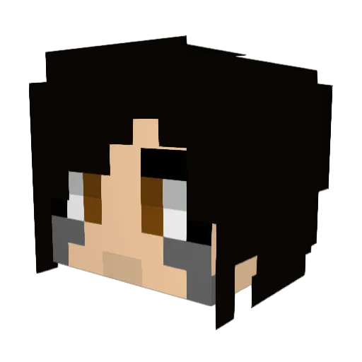 gife35 Minecraft avatar head, 3D render
