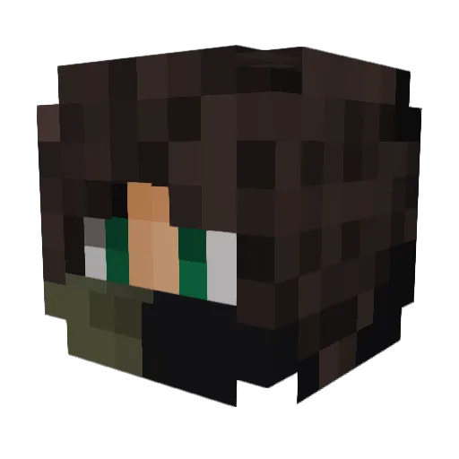giftedhater Minecraft avatar head, 3D render