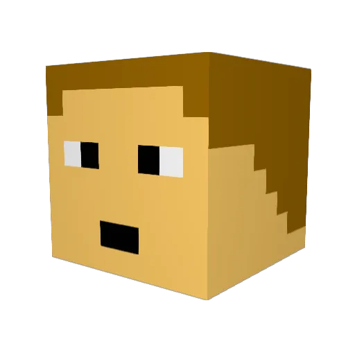 giftedranger Minecraft avatar head, 3D render