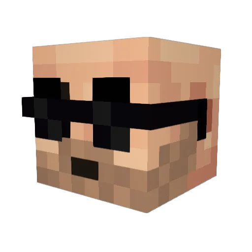 gigaKyoto Minecraft avatar head, 3D render