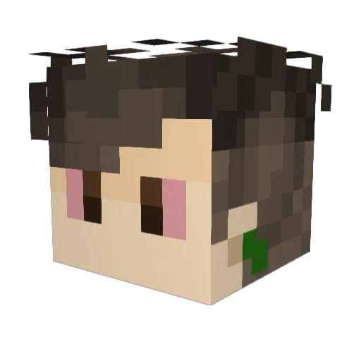 giga_079 Minecraft avatar head, 3D render