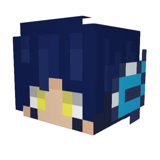 giga_debil Minecraft avatar head, 3D render