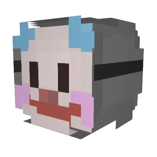 gigabon Minecraft avatar head, 3D render
