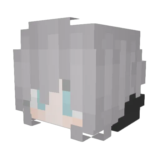 gigamai Minecraft avatar head, 3D render
