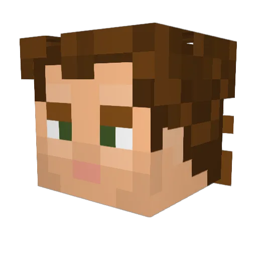 giganticWizard Minecraft avatar head, 3D render