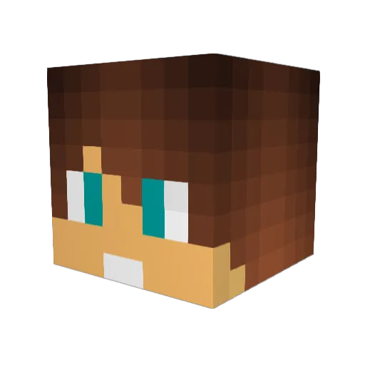 gigasetdog Minecraft avatar head, 3D render
