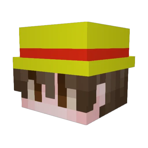 gigawatter Minecraft avatar head, 3D render