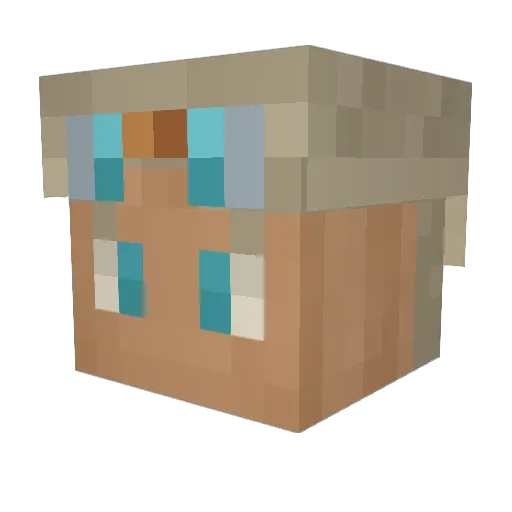 gigeex Minecraft avatar head, 3D render