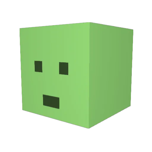 gigglificent Minecraft avatar head, 3D render