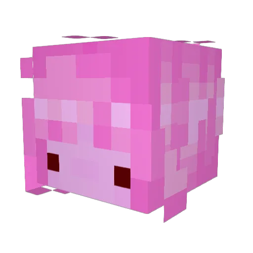 gigi_i Minecraft avatar head, 3D render