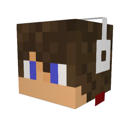 gigiberger Minecraft avatar head, 3D render