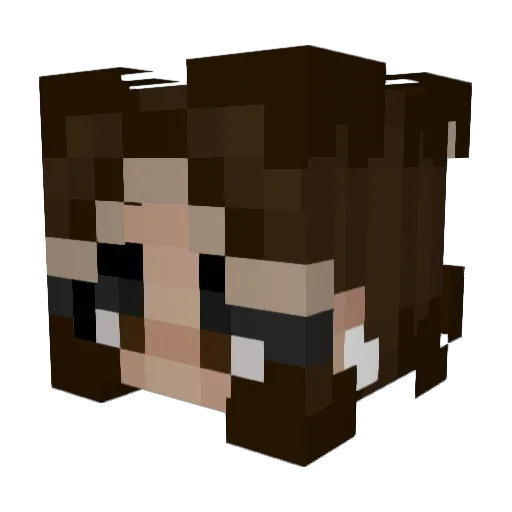 gigigalle Minecraft avatar head, 3D render