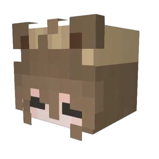 gigigigiga Minecraft avatar head, 3D render