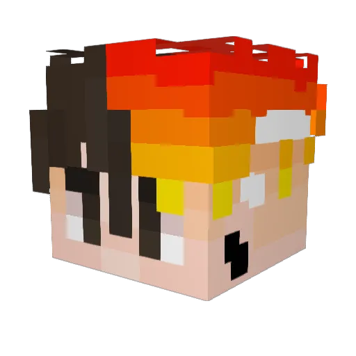 gigilolhi Minecraft avatar head, 3D render