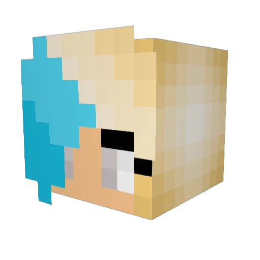 giginew Minecraft avatar head, 3D render