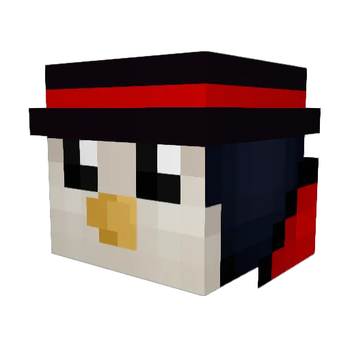 gigisialtele Minecraft avatar head, 3D render