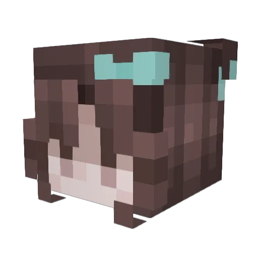 gigisirena Minecraft avatar head, 3D render
