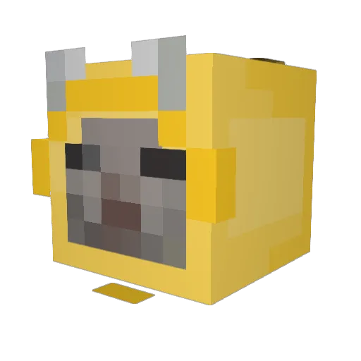 giica Minecraft avatar head, 3D render