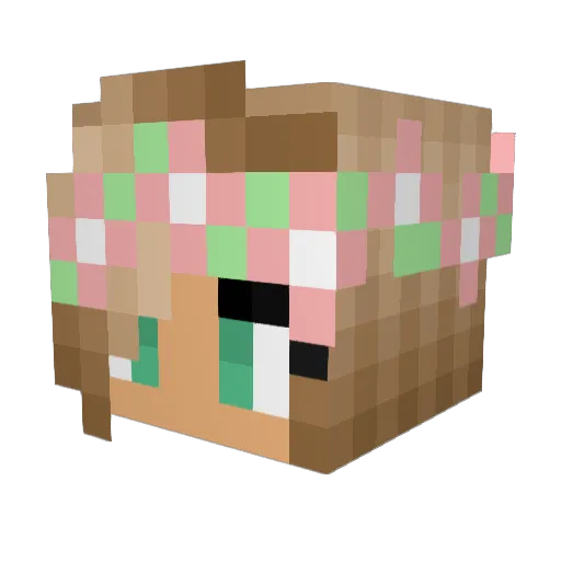 giiiuliiia Minecraft avatar head, 3D render
