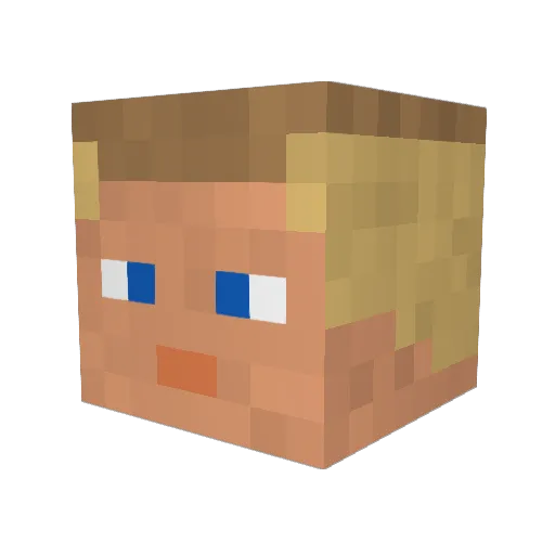 giin__ Minecraft avatar head, 3D render