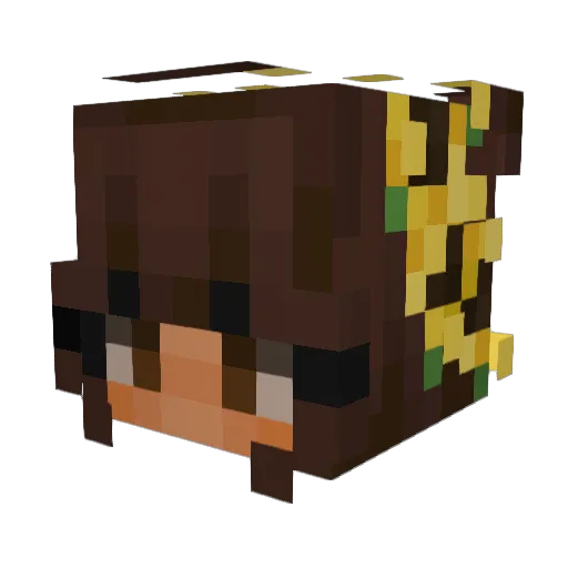 giiuli Minecraft avatar head, 3D render