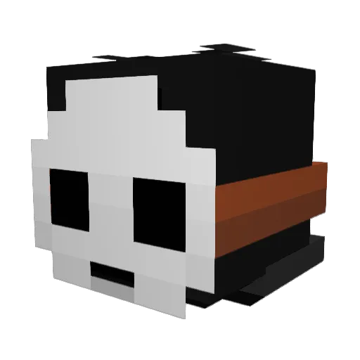 gijs2e Minecraft avatar head, 3D render