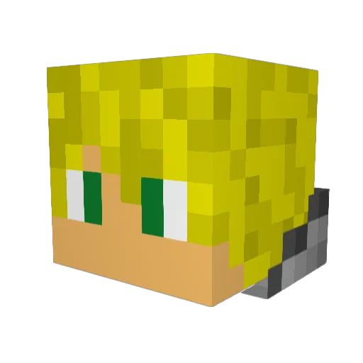 gijsenteun Minecraft avatar head, 3D render