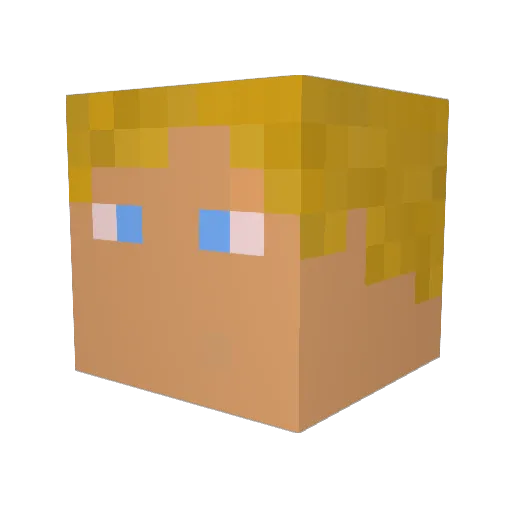 gikido Minecraft avatar head, 3D render