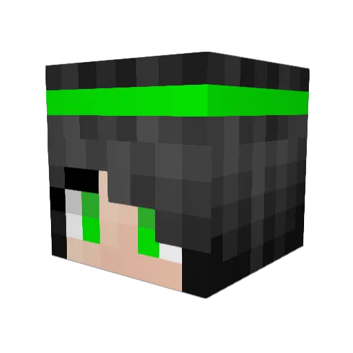 gil555 Minecraft avatar head, 3D render