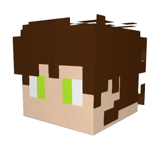 gilbens Minecraft avatar head, 3D render