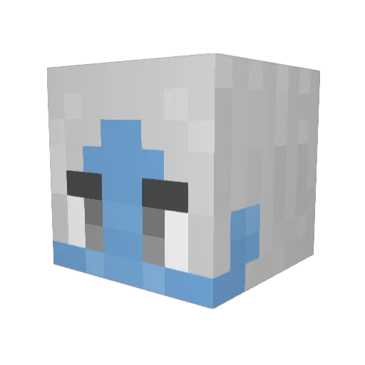 gilbertisblue Minecraft avatar head, 3D render