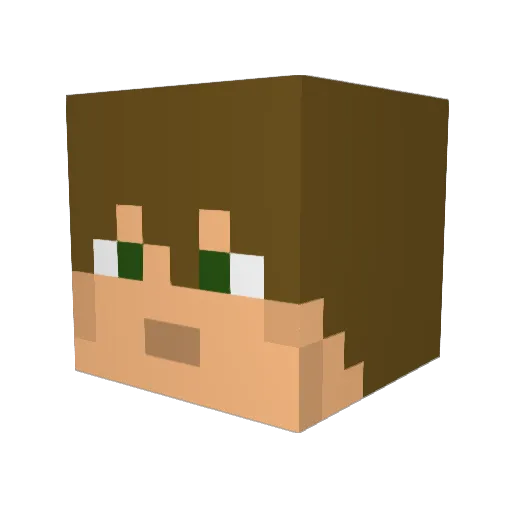 gilda734 Minecraft avatar head, 3D render