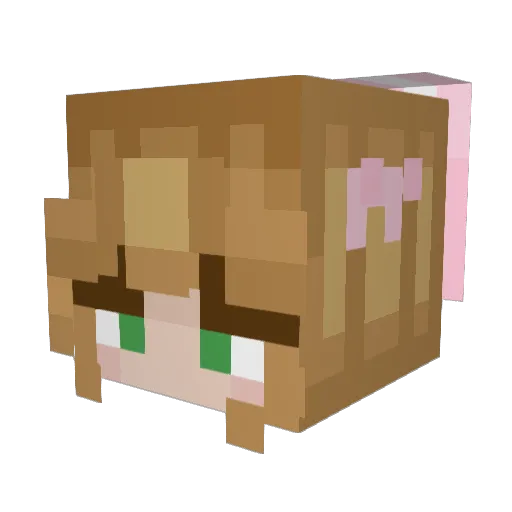 gildedlily_ Minecraft avatar head, 3D render