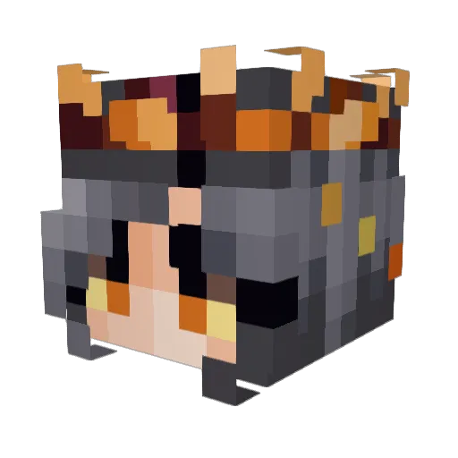 gildilinie Minecraft avatar head, 3D render