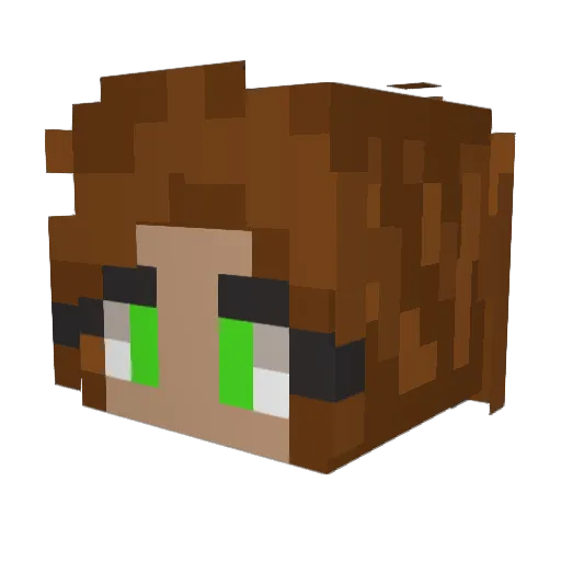 gillbee Minecraft avatar head, 3D render