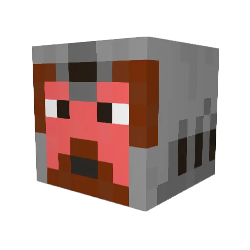 gillist Minecraft avatar head, 3D render