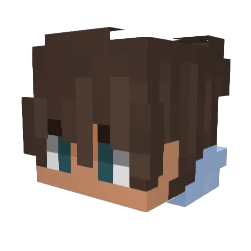 gillybilly_ Minecraft avatar head, 3D render