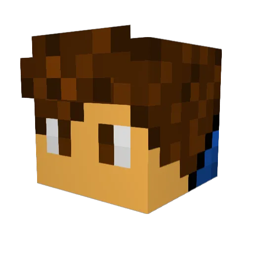 gilthrope Minecraft avatar head, 3D render