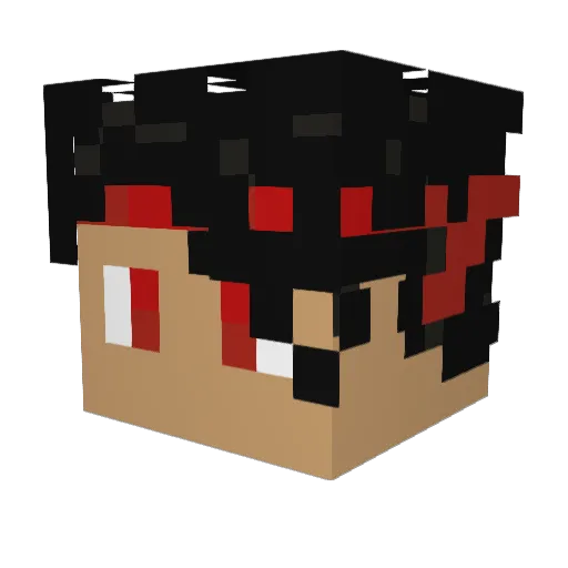 gilu59 Minecraft avatar head, 3D render