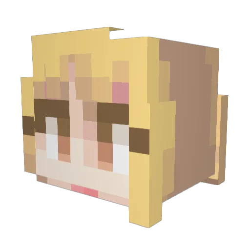 gimbab04 Minecraft avatar head, 3D render