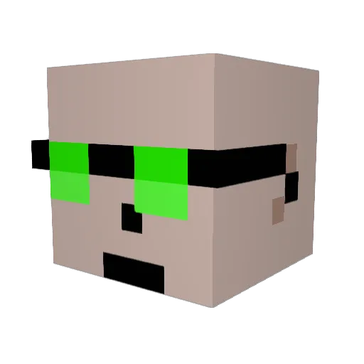 gimidat Minecraft avatar head, 3D render