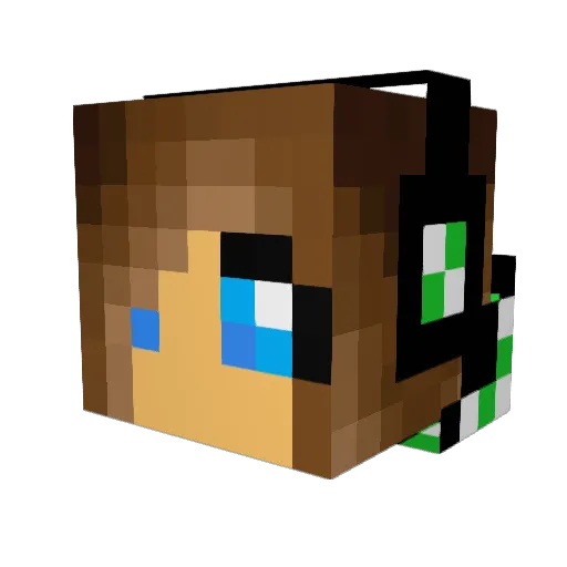 gimjeffery Minecraft avatar head, 3D render